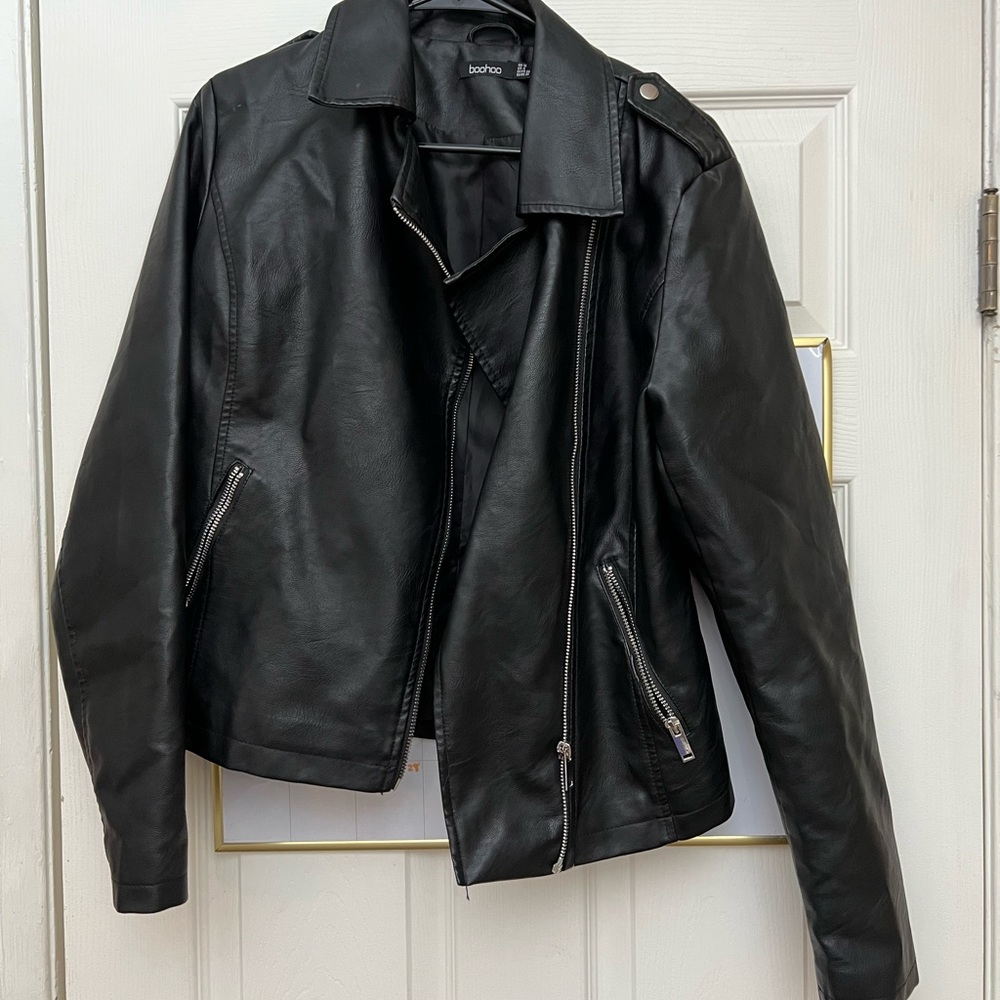 boohoo leather jacket